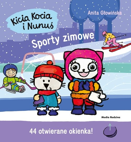 okładka Kicia Kocia i Nunuś Sporty zimowe książka | Anita Głowińska