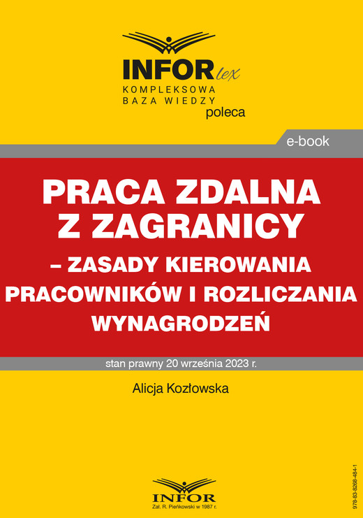 okładka Praca zdalna z zagranicy – zasady kierowania pracowników i rozliczania wynagrodzeń ebook | pdf | Alicja Kozłowska