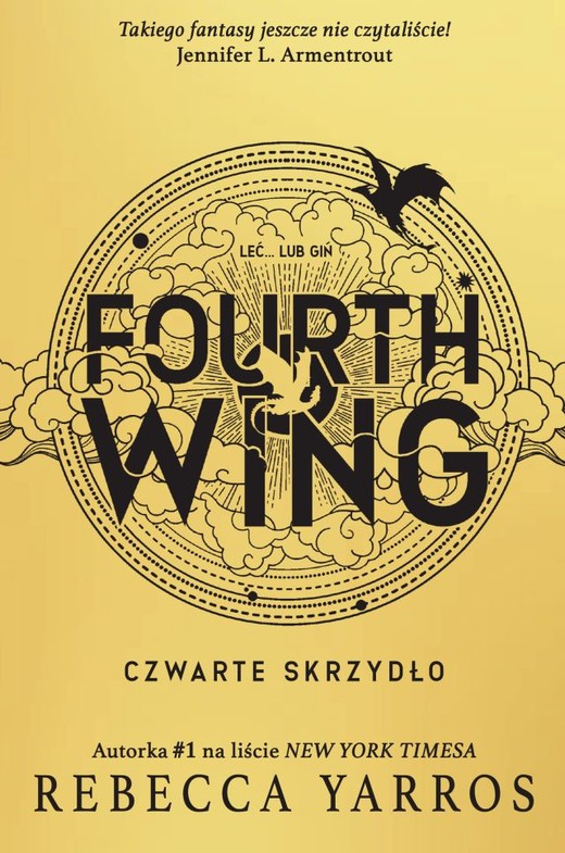 okładka Fourth Wing Czwarte Skrzydło książka | Rebecca Yarros