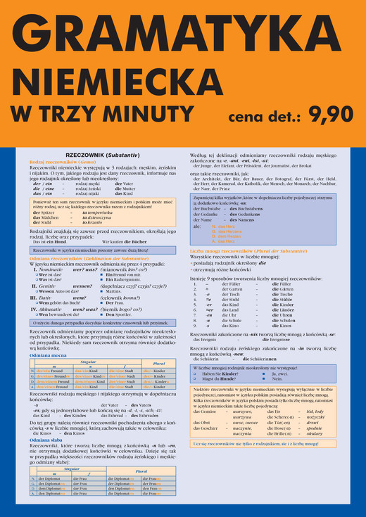 okładka Gramatyka niemiecka w trzy minuty ebook | pdf | Marzena Łojewska, Alina Papiernik