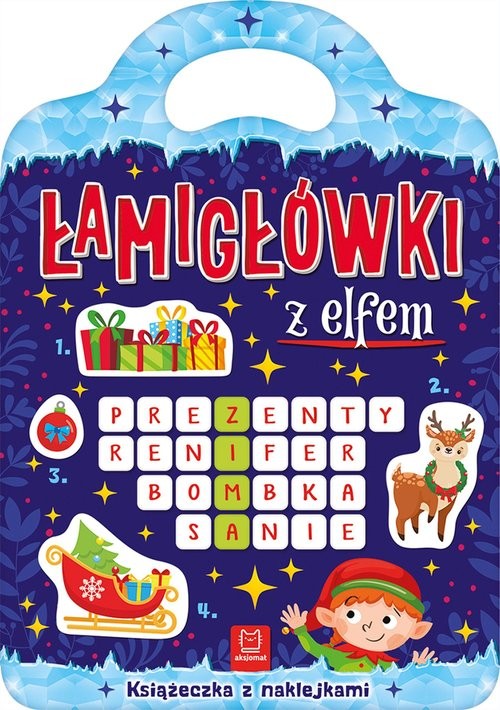 okładka Łamigłówki z elfem. Książeczka z naklejkami książka | Agata Kaczyńska
