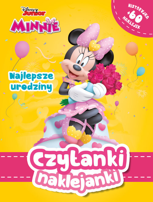 okładka Czytanki naklejanki. Disney Junior Urodziny Minnie książka | Siwak Ilona