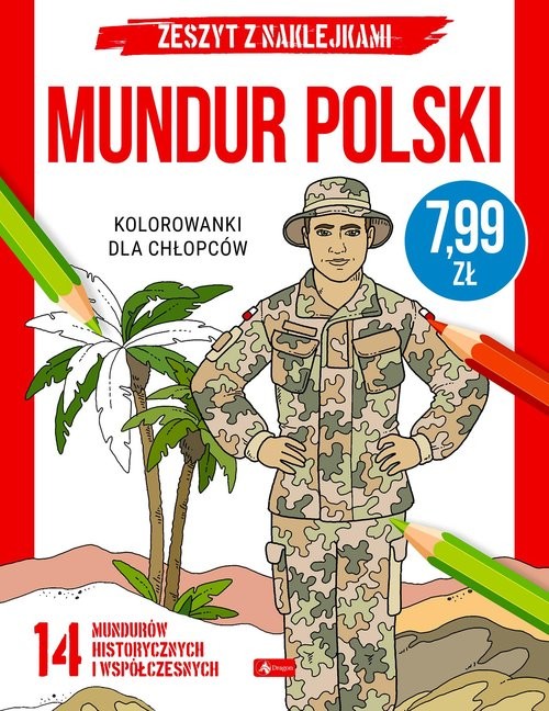 okładka Kolorowanki dla chłopców Mundur polski książka