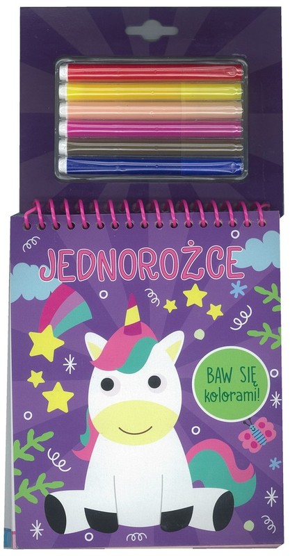 okładka Baw się kolorami! Jednorożce książka