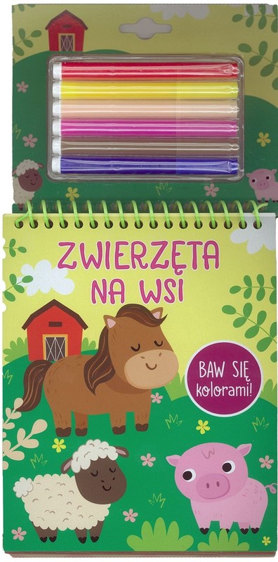 okładka Baw się kolorami! Zwierzęta na wsi książka