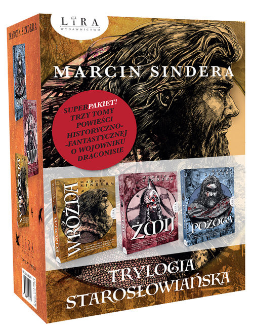 okładka Trylogia starosłowiańska Wróżda / Żmij / Pożoga Pakiet książka | Marcin Sindera