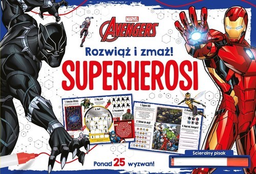 okładka Rozwiąż i zmaż! Superherosi. Marvel Avengers książka