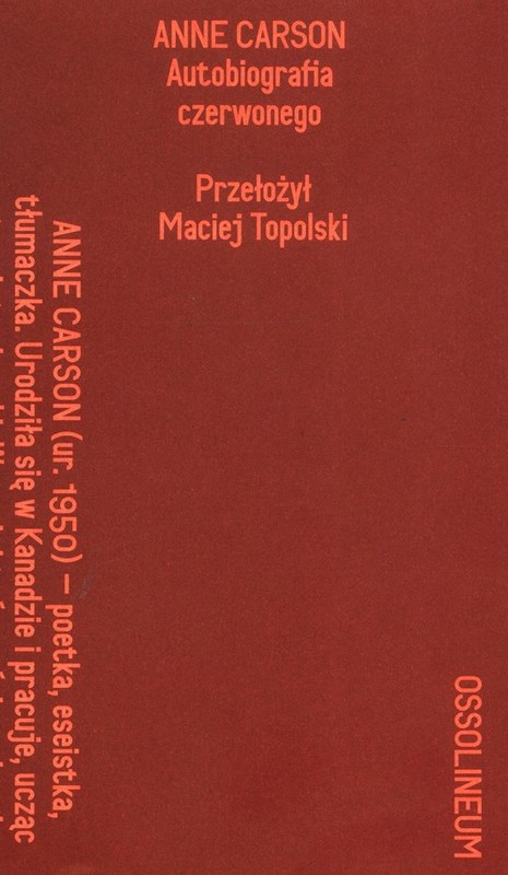 okładka Autobiografia czerwonego książka | Anne Carson