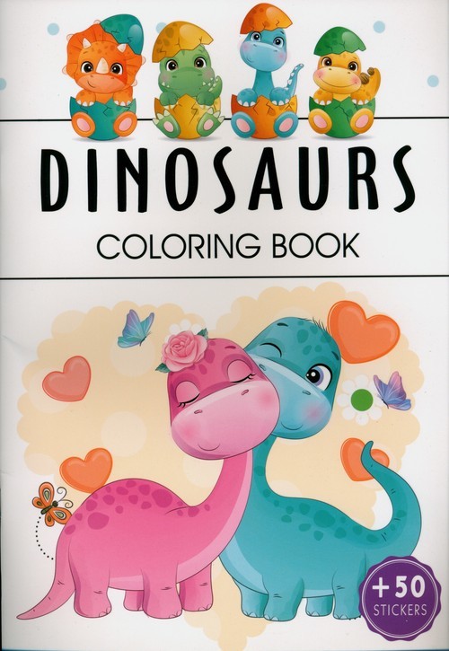 okładka Dinosaurs Coloring Book książka