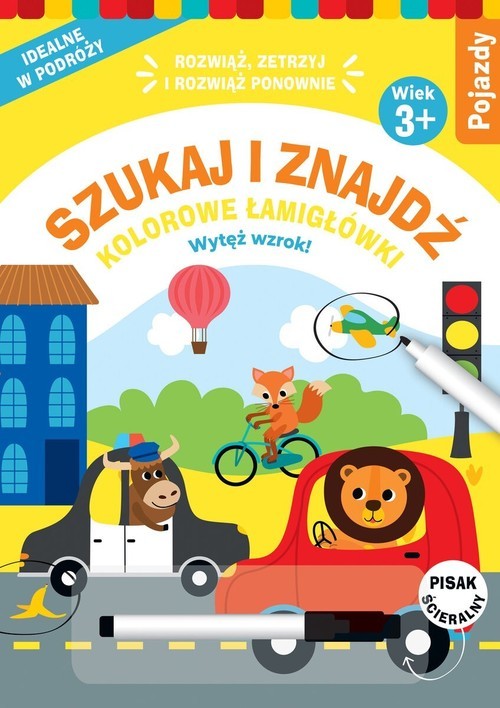 okładka Szukaj i znajdź Kolorowe łamigłówki Pojazdy książka