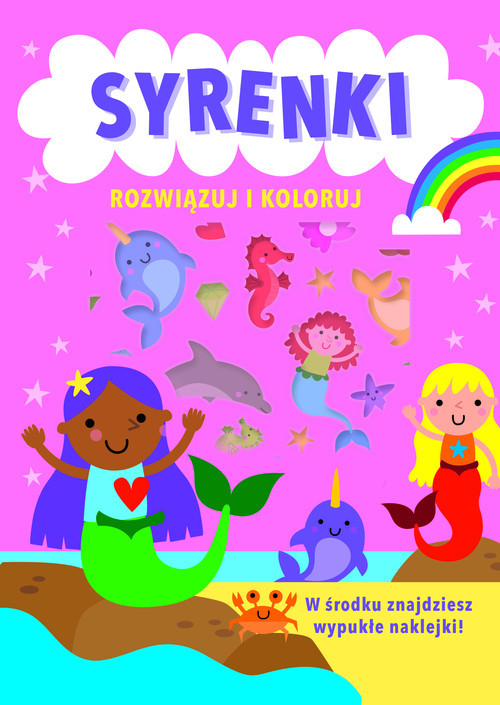 okładka Rozwiązuj i koloruj Syrenki książka