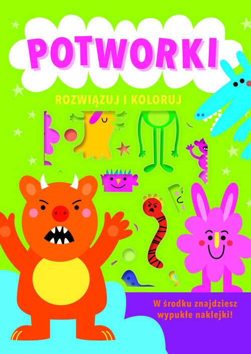 okładka Rozwiązuj i koloruj Potworki książka