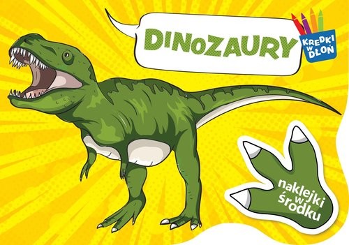 okładka Kredki w dłoń Dinozaury książka