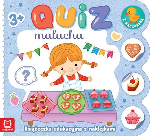 okładka Quiz malucha. Książeczka edukacyjna z naklejkami z kaczuszką 3+ książka
