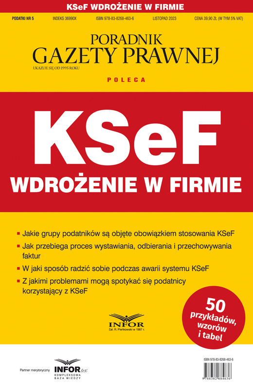 okładka KSeF Wdrożenie w firmie ebook | pdf | Praca zbiorowa