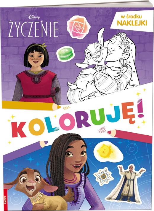 okładka Disney. Życzenie. Koloruję! książka