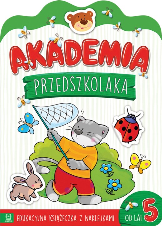 okładka Akademia przedszkolaka od 5 lat. Edukacyjna książeczka z naklejkami książka