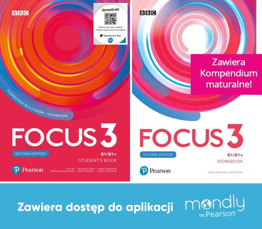 okładka Focus Second Edition 3 Podręcznik + ćwiczenia + kod  Mondly książka