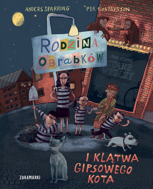 okładka Rodzina Obrabków i klątwa gipsowego kota książka | Anders Sparring