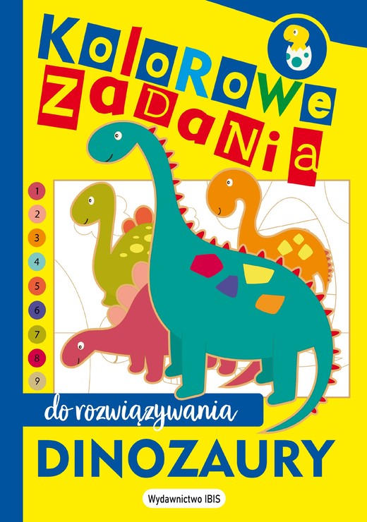okładka Kolorowe zadania do rozwiązywania. Dinozaury książka