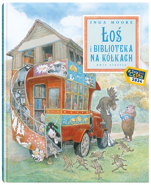 okładka Łoś i biblioteka na kółkach książka | Inga Moore