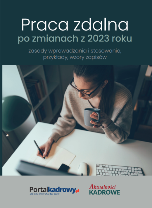 okładka Praca zdalna po zmianach z 2023 r. – zasady wprowadzania i stosowania, przykłady wzory zapisów ebook | epub, mobi, pdf | Praca Zbiorowa