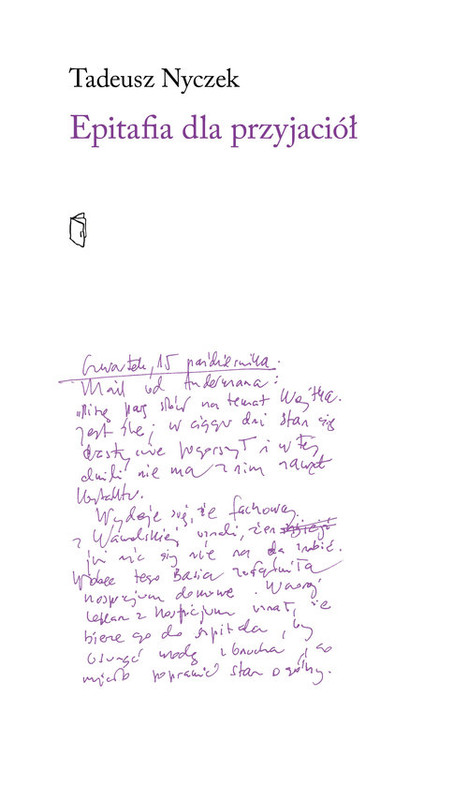 okładka Epitafia dla przyjaciół książka | Tadeusz Nyczek