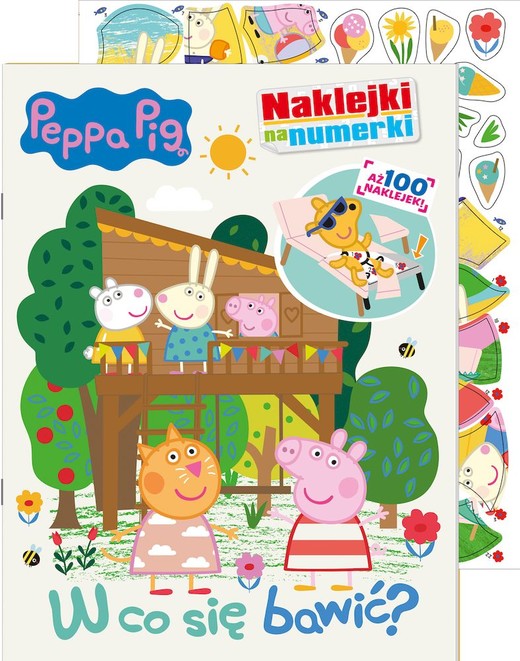 okładka Peppa Pig Naklejki na numerki Część 4 W co się bawić? książka
