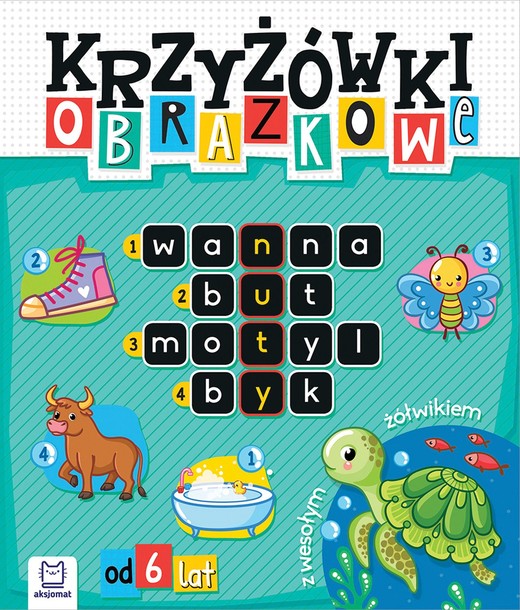 okładka Krzyżówki obrazkowe z wesołym żółwikiem. Od 6 lat książka | Beata Karlik