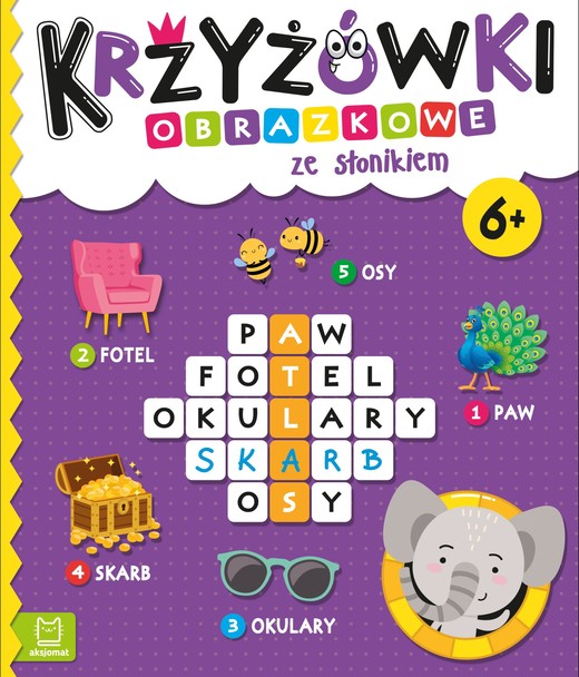 okładka Krzyżówki obrazkowe ze słonikiem. Od 6 lat książka | Beata Karlik