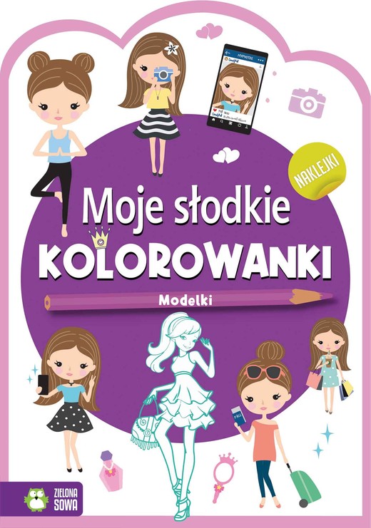 okładka Moje słodkie kolorowanki Modelki książka