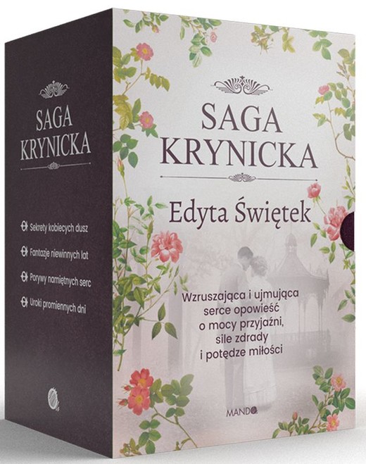 okładka Pakiet Saga Krynicka Sekrety kobiecych dusz / Fantazje niewinnych lat / Porywy namiętnych serc / Uroki promiennych dni książka