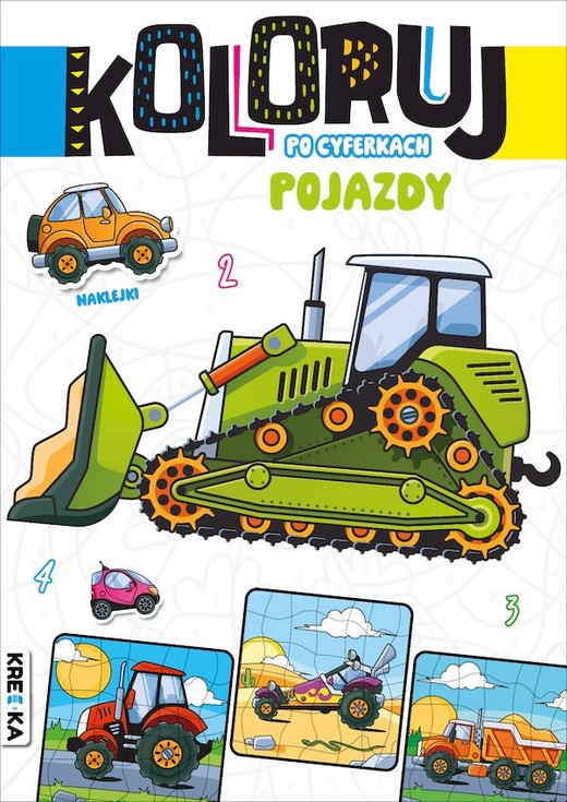 okładka Pojazdy. Koloruj po cyferkach książka