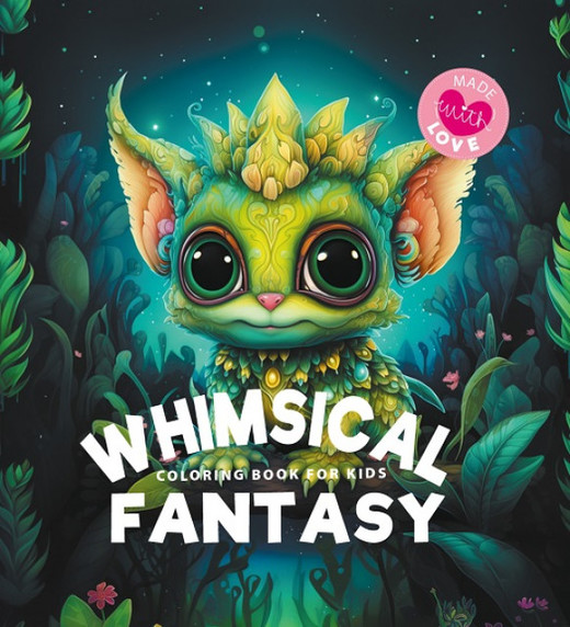 okładka Kolorowanka usztywniana Whimsical Fantasy Stworki książka