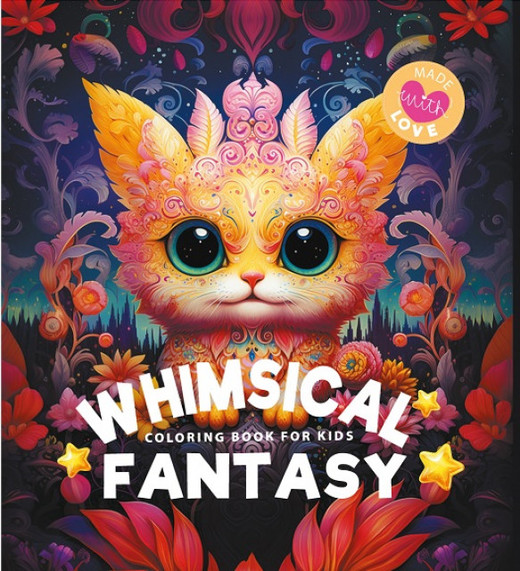 okładka Kolorowanka usztywniana Whimsical Fantasy Stworki książka