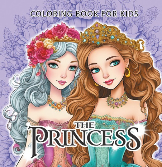 okładka Kolorowanka usztywniana The Princess Księżniczki niebieska książka