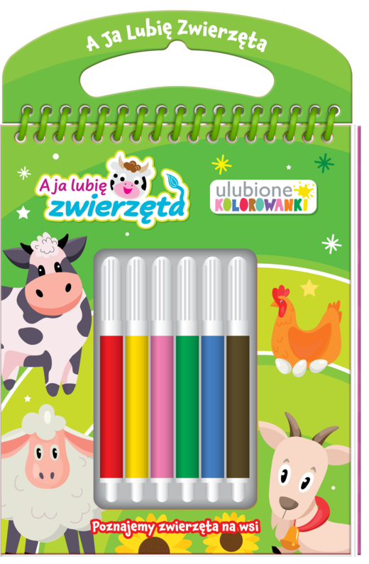 okładka Poznajemy zwierzęta na wsi. A ja lubię zwierzęta. Ulubione kolorowanki książka