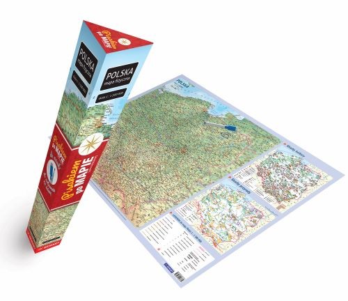 okładka Plakat Mapa fizyczna Polski książka