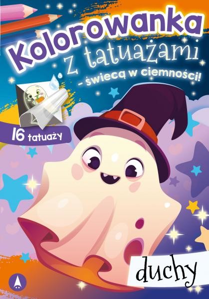 okładka Duchy. Kolorowanka z tatuażami – świecą w ciemności książka