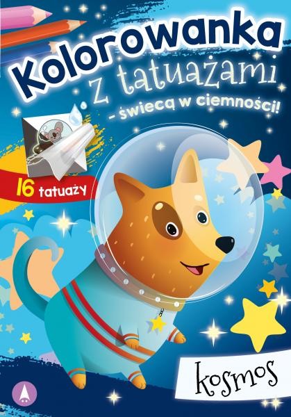 okładka Kosmos. Kolorowanka z tatuażami – świecą w ciemności! książka