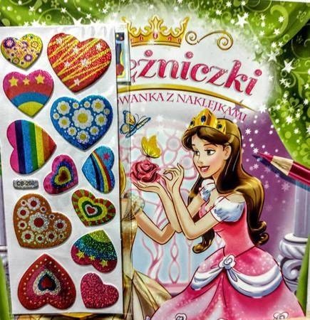 okładka Księżniczki. Kolorowanka z naklejkami książka