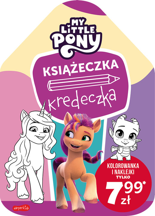 okładka My Little Pony. Nowe pokolenie. Książeczka kredeczka książka