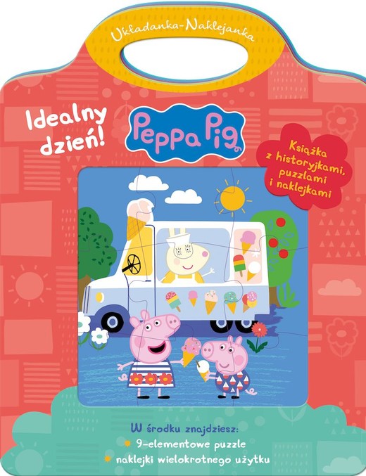 okładka Idealny dzień. Świnka Peppa. Układanka - Naklejanka książka | Opracowanie zbiorowe
