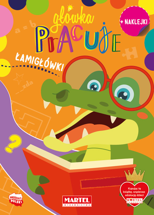 okładka Główka pracuje. Łamigłówki z naklejkami książka