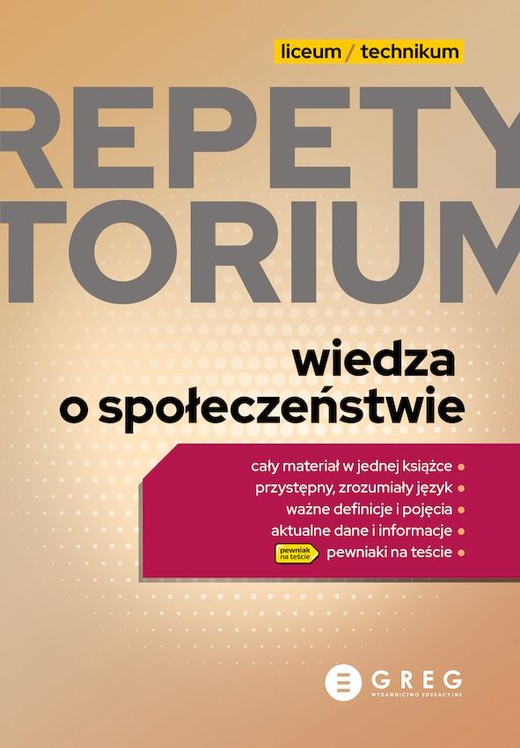 okładka Wiedza o społeczeństwie. Repetytorium liceum/technikum książka | Opracowanie zbiorowe