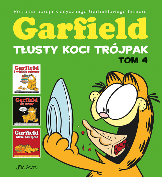 okładka Garfield. Tłusty koci trójpak. Tom 4 wyd. 2023 książka | Jim Davis