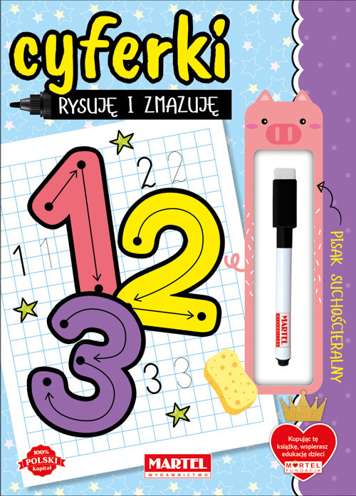 okładka Cyferki z flamastrem. Rysuję i zmazuję książka | Salamon Katarzyna