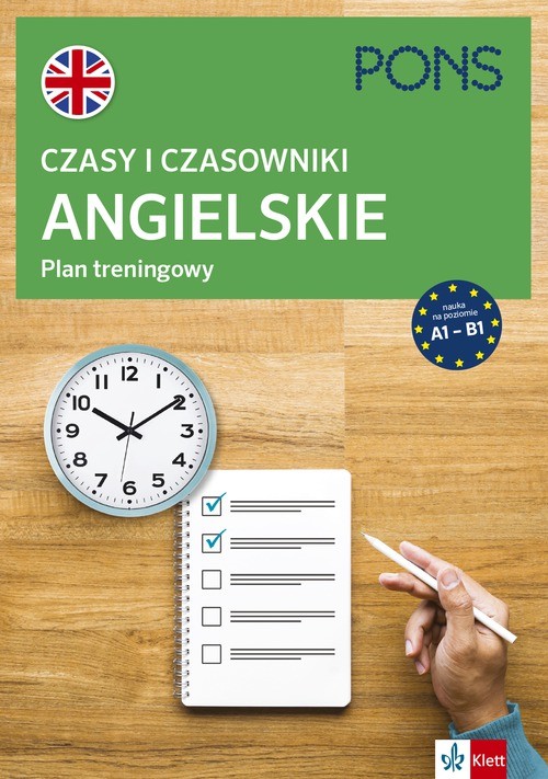 okładka Czasy i czasowniki angielskie Plan treningowy A1-B1 wyd.2 PONS książka