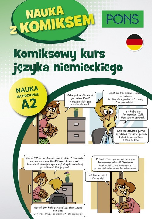 okładka Komiksowy kurs języka niemieckiego Poziom A2 wyd.2 PONS książka | Opracowanie zbiorowe