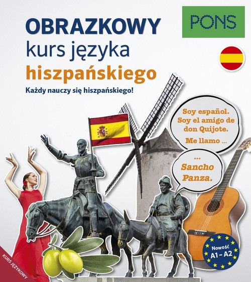 okładka Obrazkowy kurs język hiszpański Poziom A1-A2 wyd.2 PONS książka | Opracowanie zbiorowe